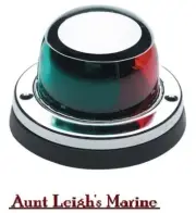 Combination Bi-Color Red & Green Navigation Bow Side Light Stainless Deck Mount