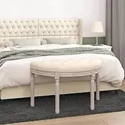 Bench 81.5x41x49 cm Linen Storage Furniture