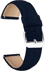 [ONE ECHELON] Quick Release Watch Band Compatible With Armani Exchange Drexler Axt2000 Faux Leather Replacement Strap (Navy Blue)