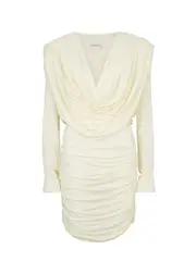 Magda Butrym Draped Stretch-jersey Mini Dress - Cream - 36 (UK8 / S) 36 (UK8 / S)
