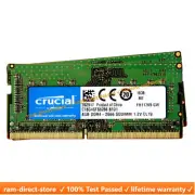 CRUCIAL DDR4 8GB x2 2666 PC4-21300 Laptop SODIMM 260-Pin Notebook Memory RAM