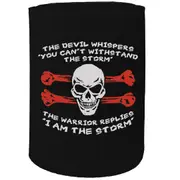 Alcohol Stubby Holder - The Devil Whispers - Funny Novelty Birthday Gift Joke Beer Can Bottle
