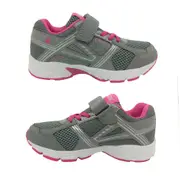 Girls Youth Shoes Activ Ash Light Runner Hook and Loop Elastic Grey EU 30-38 New