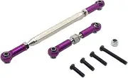 IOIUSKKU 2pcs Aluminum Alloy Steering Link Rod for D90 1/12 Off-Road Stronger RC Car Accessories Replacement Parts, Purple