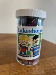 LAKESHORE LEARNING Sequins & Spangles, Crafts, 1/4 Pound Jar VINTAGE