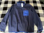 Size XL - Polo Ralph Lauren Quarter Button Navy Blue Fleece Pullover