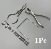 1Pc Dental Rubber Dam Frame Punch Template Clamps Forceps Plier Endo Lab Tools
