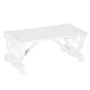 2-Person Wooden Garden Bench, Outdoor Wagon Wheel Porch Bench for White