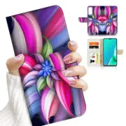 ( For Vivo Y01 ) Wallet Flip Case Cover AJ23895 Abstract Flower