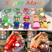 Cartoon Keychain Super Mario Yoshi 3D PVC Keyring Bag Pendant Gift Cute AU STOCK