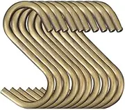 20-Pieces 2.4'' S Shaped Hooks Hanging Hooks Chrome and Bronze Plated for Jewelry Gardening Tools for Plants, S Hooks Kitchen Pot Pan Hanger Clothes Storage Rack by TOPIND (Bronze)