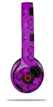 Skin Wrap for Beats Solo Wireless 2 3 4 Criss Cross Purple SKIN ONLY