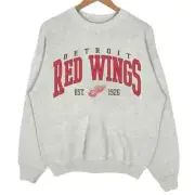 Vintage Detroit Red Wings Hockey Sweatshirt, Retro NHL AN39670