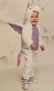 New Unicorn Infant 0-6 Months White Plush Costume Halloween Fast Shipping