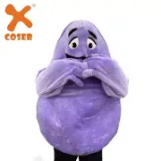 Adult/Kids Purple Grimace Monster Mascot Costume Cartoon Cosplay Props Halloween