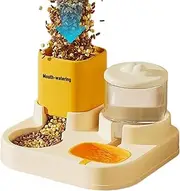 Automatic Feeder - Pet Food Dispenser | Leak-Proof Bowl Gallon Capacity Waterer for Kitten Puppy Outdoor Travel