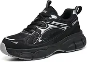 [Ruivina] Steel Toe Shoes for Women Safety Shoes Wide fit Indestructible Work Sneakers Men Lightweight Slip on Resistant Breathable Puncture Proof Composite Toe Shoe Black White