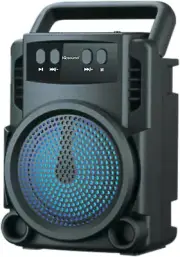 IQ Sound Portable Bluetooth Speaker TWS, LED Lights, USB/Micro SD, FM IQ-1403BT