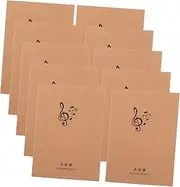 Levemolo Music Practice Notebook 10 Pack 16- Staff Music Books for Guitarists Pianists Creative Diy