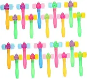 24pcs Hammer Squeaky Mallet Plaything for Fun Beating for Hand Eye Coordination and Motor Skills Development Mixed Colors