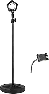 Lazy Dryer Holder with Sturdy Base and Adjustable Features for Vanity, with phone stand