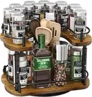 Lazy Susan Organizer Spice Rack - Height Adjustable Rotating Lazy Turntable Spic