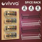 2-6X Kitchen Spice Rack /Jars Shelves Wall Mount Kitchen Door Storage Organizer