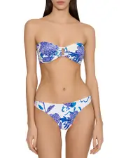 Milly Floral Print Bandeau Bikini Top