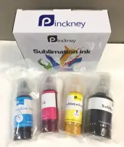 NEW Sublimation Ink Compatible w/ EP EcoTank Printer 4-pack Black Cyan Yellow M