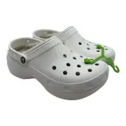 Crocs White Classic Platform Lined Clogs Women's Size 10 NWT 207938-100