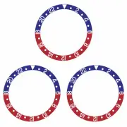 12 BEZEL INSERT ALUMINUM FOR ROLEX BLUE/RED SILVER GMT I 1675,16750 WATCH PEPSI