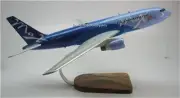 Boeing B-767-200 Max Jet Airplane Mahogany Kiln Dry Wood Model Small New