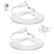 2-Pack 30 ft Power Cord for Blink Mini 2 Blink Outdoor 4 Camera Long USB C