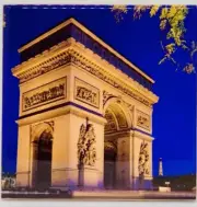 Arc de Triomphe Paris France Ceramic Tile Trivet Coaster Travel Souvenir 4" x 4"