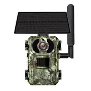 4G Sim Card LTE Cellular 4W Solar 7800MAh Battery Hunting Trail Motion Activated Night Vision 4MP IP66 Camera(EU) green