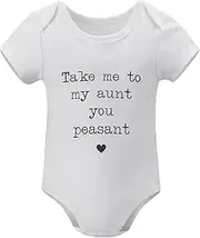 [WOOYONGING] Take Me To My Aunt You Peasant Newborn Baby Boy Outfit Short Sleeve Girl Newborn Clothes White Newborn Onsies0-3 M