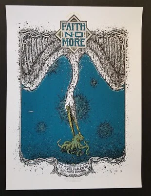 Marq Spusta Faith No More Poster 2009 Bucharest Romania Primus Pearl Jam Circle