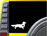 EZ-STIK Longhair Dachshund Little Heart Decal 6" Wide StickerJ617