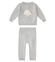 [Donsje] Donsje Baby Denn wool sweater and pants set M 9-12 grey