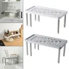 Expandable Cabinet Organizer Shelf Nonslip Counter Organizer