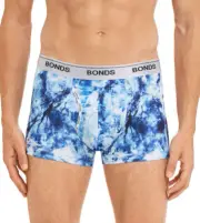 Bonds Mens 80W Print 80 Microfibre GuyFront Trunk Brief Size S New