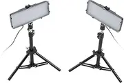 RGB LED Video Light, Dimmable LED Camera Light with Adjustable Tripod Stand, USB Power Supply RGB LED Video Fill Light Portable Photography Lighting for Photography, Video Blogger