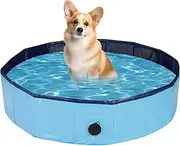 Ringling Dog Pool, Foldable Dog Swimming Pool Collapsible Dog Bathtub Portable Pet Bathing Tub for Pets Dogs Cats 31.5”x8”(S)