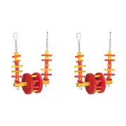 2x Nature Island Ferris Wheel Swing Bird Pet Interactive Fun Exercise Cage Toy