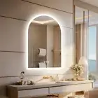 Bathroom Mirror with Lights Touch Switch Temperature Date Time Anti-fog Mirrors