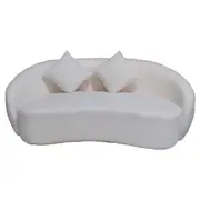 LIVARA Two-seater Sofa (NOT MINI VERSION) Solid Wood Frame - White