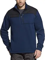 [CQR] Men's Fleece Pullover – Thermal Lightweight Quarter Zip (Half Zip Style) Long Sleeve Sweater for Winter Outdoor Wear