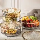 Light Luxury Snack Tray 7 Compartment Candy Box Fruit Plate Home Desktop Decor