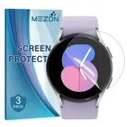 [3 Pack] Samsung Galaxy Watch5 (44 mm) Ultra Clear TPU Film Screen Protectors by MEZON – High Protection, Shock Absorption (Watch 5 44mm, Clear)