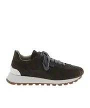 Brunello Cucinelli Round-Toe Lace-Up Trainers 36,37.5,38,39,40,41 Black